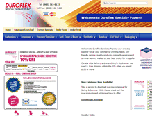 Tablet Screenshot of duroflexpapers.com